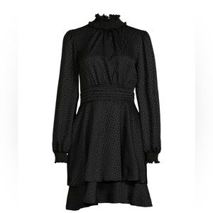 Karl Lagerfeld Black Textured Mini Dress